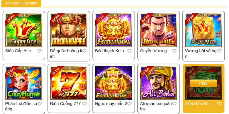 Kho game của sảnh JILI GK88 đa dạng